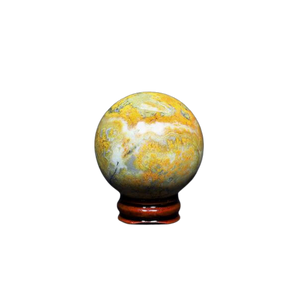 Bumblebee Jasper Sphere with wooden stand - 185 grams
