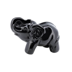 Black Obsidian Elephant - 237 grams