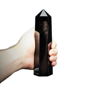 Black Obsidian Generator Point - 870 grams