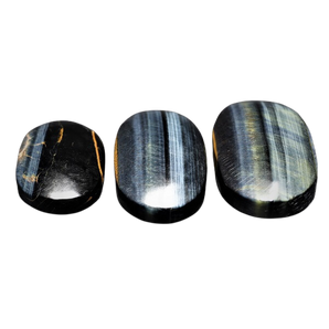 Blue and Golden-Brown Tiger Eye Palm Stone