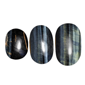 Blue and Golden-Brown Tiger Eye Palm Stone