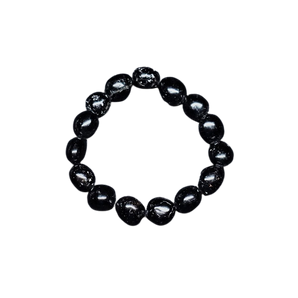 Black Tourmaline Nugget Bracelet - 12mm