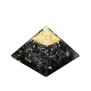 Black Tourmaline, Clear Quartz, Copper, Tree of Life Orgonite Pyramid - 209 grams