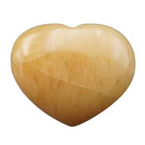 Yellow Calcite Heart - 63 grams