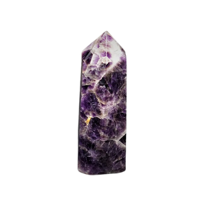 Amethyst Chevron Druzy Quartz Generator Point Tower - 1.174 kgs