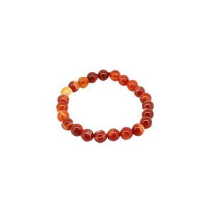 Carnelian Banded Bracelet - 7mm to 8mm