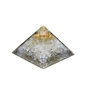 Clear Quartz, Copper, Metatron Orgonite Pyramid - 210 to 218 grams