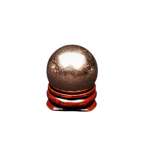 Copper Sphere with wooden stand - 123 grams