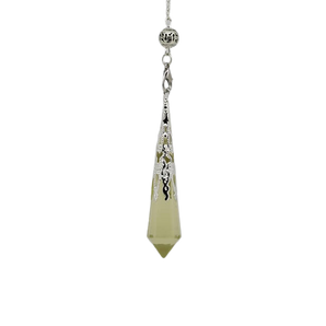Citrine Faceted Pendulum with velvet pouch