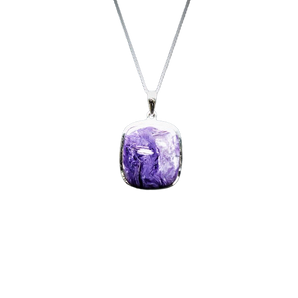 Charoite Pendant 925 Sterling Silver