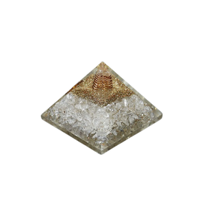 Clear Quartz, Copper Orgonite Pyramid