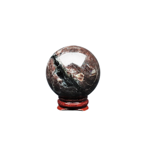 Garnet Sphere with wooden stand - 224 grams