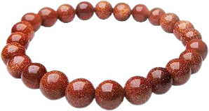 Red Goldstone Bracelet (glass with copper) - 8mm
