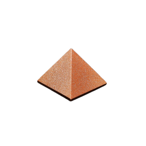 Red Goldstone Pyramid (glass with copper) gold/brown - 108 grams