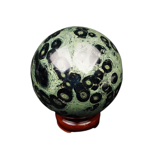 Kambaba Jasper Sphere with wooden stand - 1.554 kgs