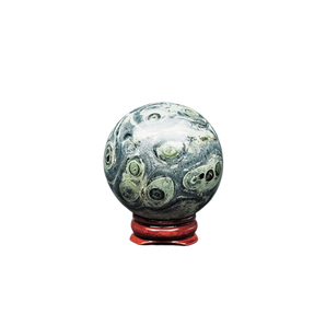 Kambaba Jasper Sphere with wooden stand - 193 grams