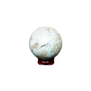Larimar Sphere (Genuine) with wooden stand - 261 grams