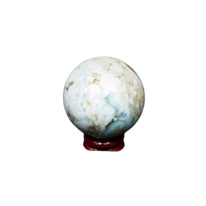 Larimar Sphere (Genuine) with wooden stand - 261 grams
