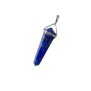 Lapis Lazuli DT Point Pendant with black cord