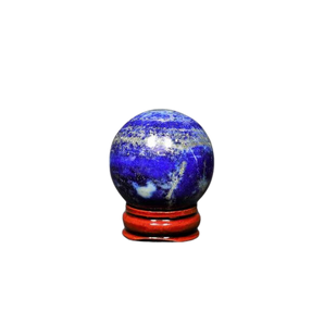 Lapis Lazuli Sphere with wooden stand - 106 grams