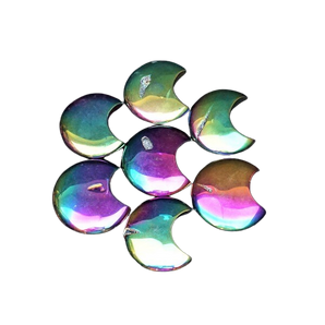 Rainbow Aura Crystal Quartz Moon