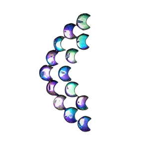 Rainbow Aura Crystal Quartz Moon