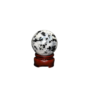 Moonstone Sphere with wooden stand - 182 grams