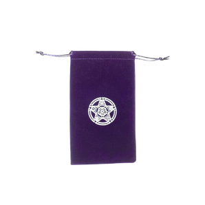 Purple velvet with white pentacle pouch