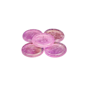 Pink Aura Quartz Thumb Worry Stone