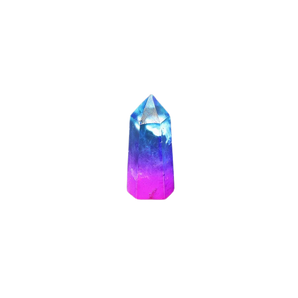 Pink/Blue Aura Quartz Generator Point - 85 grams