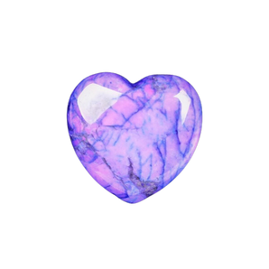 Purple Howlite Heart - 41 grams