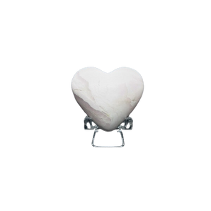 Pink Mangano Calcite Heart - 52 grams