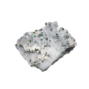 Pyrite on Quartz Cluster - 319 grams
