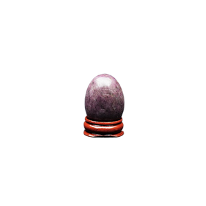 Ruby Egg with wooden stand - 72 grams