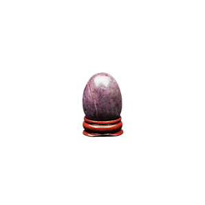 Ruby Egg with wooden stand - 72 grams