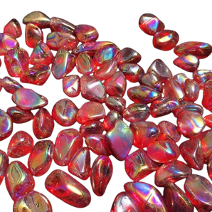 Red Ruby Aura Quartz Light Tumbled Stone