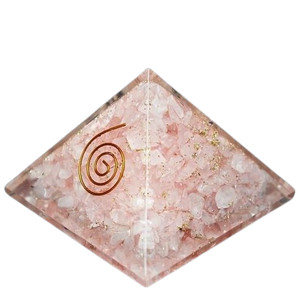 Rose Quartz Orgonite Crystal Pyramid - 191 grams
