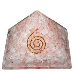 Rose Quartz Orgonite Crystal Pyramid - 191 grams