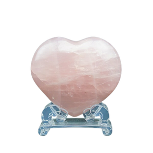 Rose Quartz Heart with stand - 830 grams