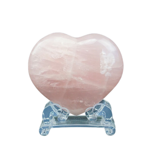 Rose Quartz Heart with stand - 830 grams