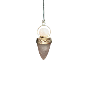 Rose Quartz Cone with Ball Pendulum