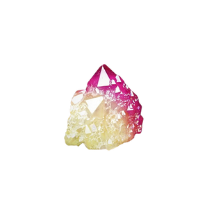 Sunset Elestial Aura Quartz Cluster - 81 grams