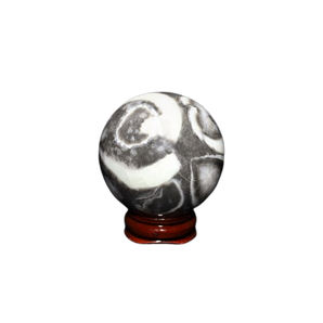 Shell Jasper Sphere with wooden stand
