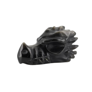Silver Sheen Obsidian Dragon Head