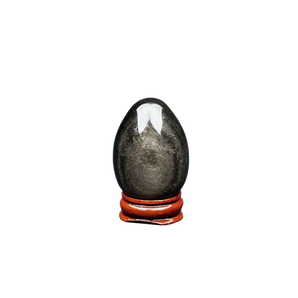 Silver Sheen Obsidian Egg