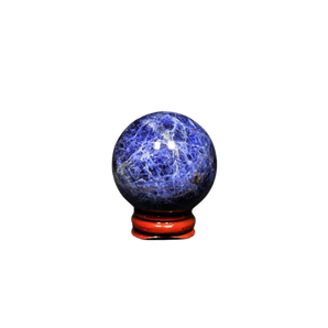 Sodalite Sphere with wooden stand - 144 grams