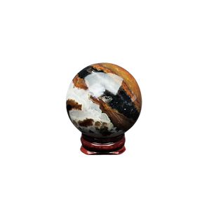 Sardonyx Sphere with wooden stand - 161 grams