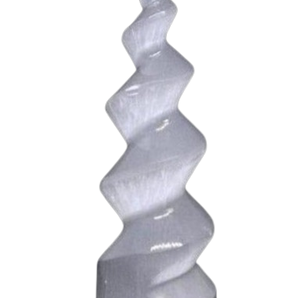 Selenite Spiral Unicorn Horn - 604 grams