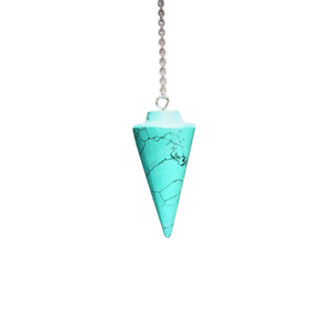 Turquoise Howlite Cone Pendulum