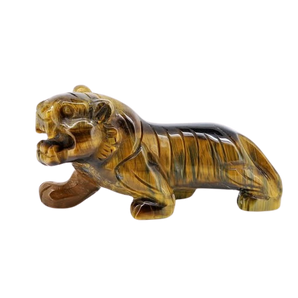 Golden Brown Tigers Eye Carved Tiger - 238 grams